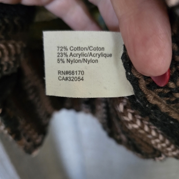 Anthropologie Rosie Neira Sweater Women's Small Multicolor Marbled Bands Crochet - Picture 4 of 4